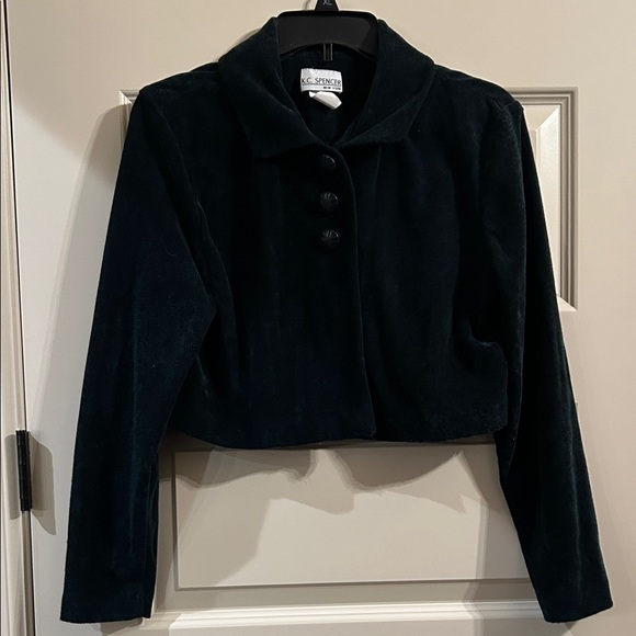 K.C. Spencer Jackets & Blazers - Elegant Dark Green Cropped Blazer